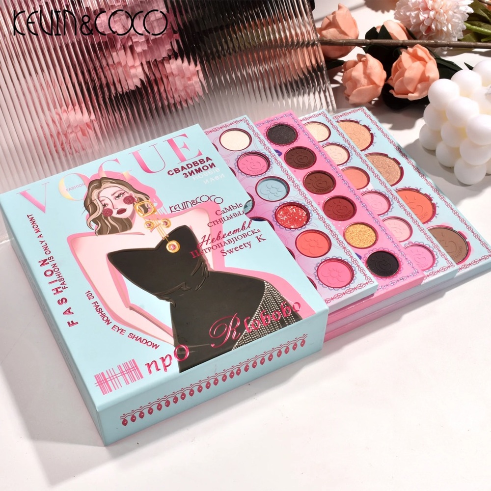 Kevin & Coco Vogue Light Blue Eyeshadow and Face Palette